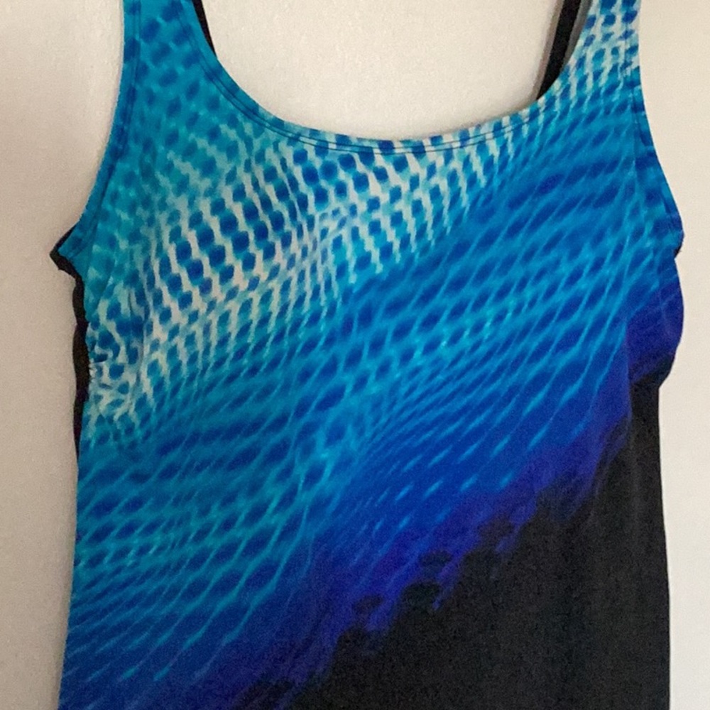 Reebok Blue Fitted Swim Tankini Size 18 - Picture 4 of 11